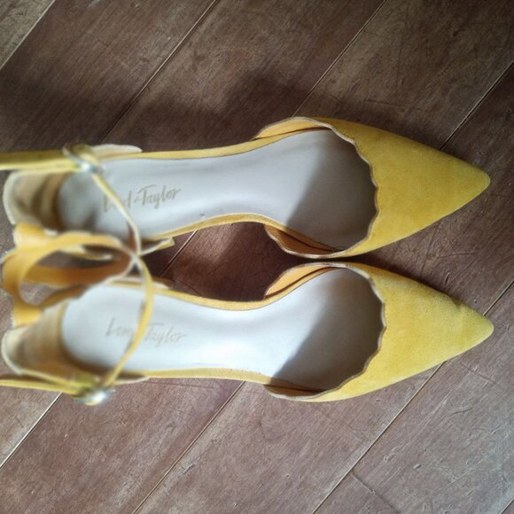 Lord & Taylor Suede Block Heeled Shoes - Picture 4 of 7